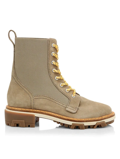 Rag & Bone Women's Shiloh Lace-up Suede Combat Boots In Light Sand