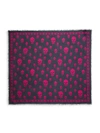 Alexander Mcqueen Skull Scarf In Navy Pink