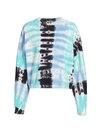 Electric & Rose Ronan Tie-dye Pullover Sweatshirt In Onyx Chambray Laguna
