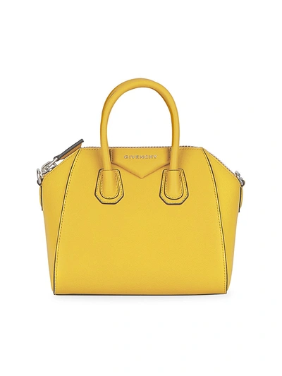 Givenchy Antigona Mini Grained Leather Bag In 701 Dark Yellow