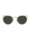 Ray Ban 53mm Evolve Photochromic Round Sunglasses In Shiny Gold