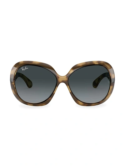 Ray Ban Jackie Ohh Ii Blue/grey Gradient Butterfly Ladies Sunglasses Rb4098 642/v1 60 In Pink Havana