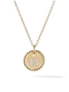 David Yurman Women's Initial Charm Necklace With Diamonds In 18k Gold