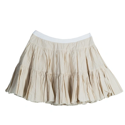 Pre-owned Roma E Tosca Beige Cotton Skirt 12 Yrs