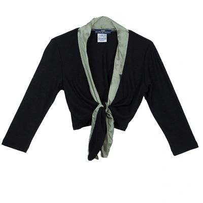 Pre-owned Roma E Tosca Black Silk Trim Bolero Top 12 Yrs