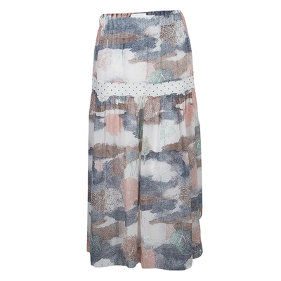 Pre-owned See By Chloé Multicolor Printed Partially Lined Maxi Skirt M