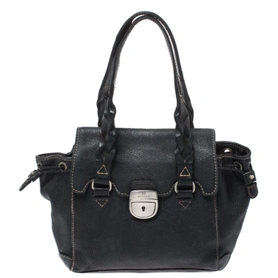 Pre-owned Aigner Black Leather Small Satchel
