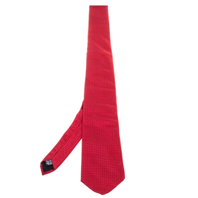 Pre-owned Boss By Hugo Boss Red Patterned Silk Tie