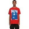 Off-white Mona Lisa Slim-fit Graphic T-shirt In Fiery Red