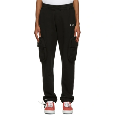 Off-white New Logo Cargo-style Track Pants In Black