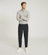 Reiss Blackhall Wool Quarter Zip Sweater In Soft Grey Mouline