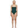 Lido Tre Geometrical Strap One Piece Swimsuit In Indian Jade