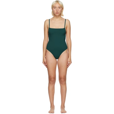 Lido Tre Geometrical Strap One Piece Swimsuit In Indian Jade