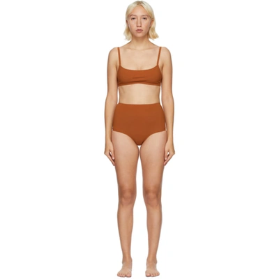 Lido Nylon Bikini Swimsuit In Clay