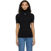 OFF-WHITE BLACK TURTLENECK T-SHIRT