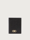 Ferragamo Gancini Credit Card Holder In Black