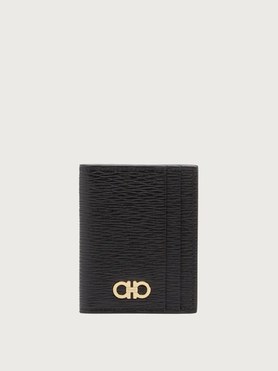 Ferragamo Gancini Credit Card Holder In Black