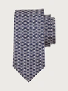 FERRAGAMO GANCINI PRINT SILK TIE