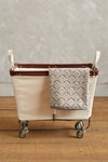 Steele Canvas Basket Corp. Medium Mobile Canvas Bin By  In Beige Size M
