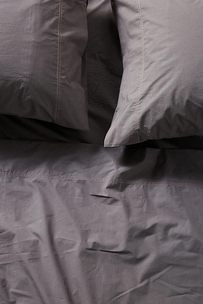 Alterra Pure Organic Percale Sheet Set By  In Grey Size Tw Sht Set