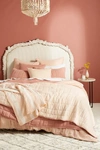Anthropologie Reversible Airy Gauze Quilt By  In Orange Size Full