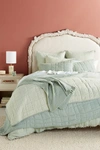 Anthropologie Reversible Airy Gauze Quilt By  In Mint Size Tw Top/bed