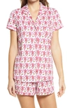 Roller Rabbit Monkey Print 2-piece Pajama Set In Pink