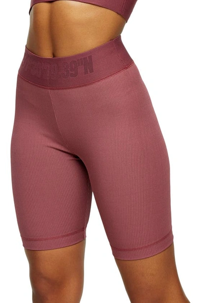 Topshop Activewear Legging Shorts In Rose-pink