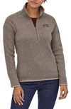 Patagonia Better Sweater Quarter Zip Performance Jacket In Furry Taupe