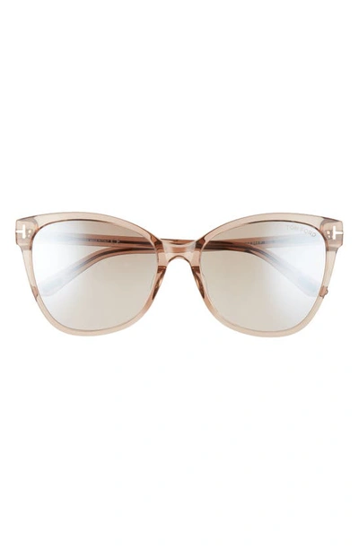 Tom Ford Ani 58mm Gradient Cat Eye Sunglasses In Champagne