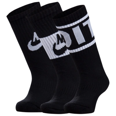 Nike Kids' Boys  6 Pack Dri-fit Performance Basic Crew Socks In Black