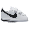 Nike Big Kids' Cortez Basic Sl Casual Sneakers From Finish Line In White/black