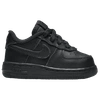 Nike Air Force 1 Leather Sneakers In Black/black