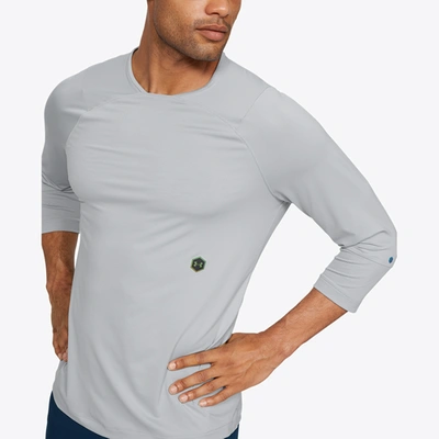 Under Armour Mens  Rush Compression 3/4 Sleeve Top In Mod Grey/black