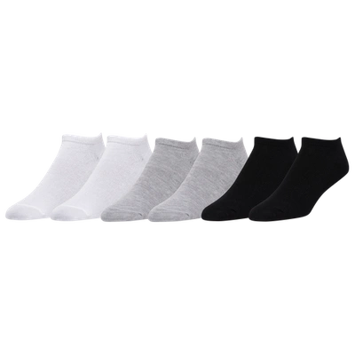 Csg Mens  6pk No Show Socks In White/grey/black