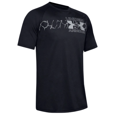 Under Armour Tech 2.0 Graphic T-shirt In Black/mod Grey