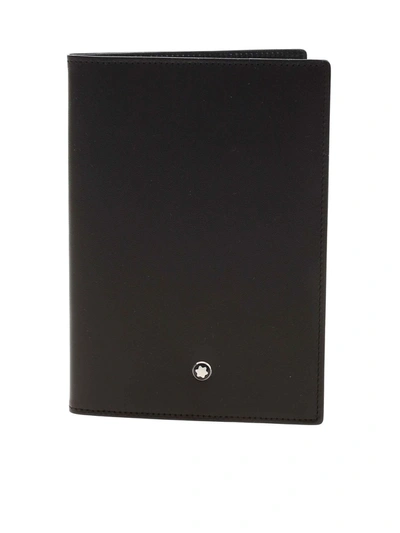 Montblanc Meisterstück Soft Grain Leather Wallet Business Card Holder In Black