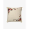 RALPH LAUREN REMY FLORAL-EMBROIDERED LINEN CUSHION COVER 50X50CM,R03687555