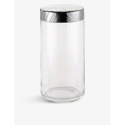 Alessi Veneer Glass Jar 21.6cm In Clear