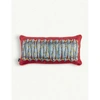 Fornasetti Oblong Silk/cotton Pillow - Sardine Red