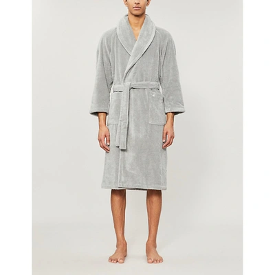 Yves Delorme Womens Platine Étoile Medium Terry Bath Robe
