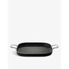 Alessi Aluminium And Magnetic Steel Grill Pan 29cm In Black