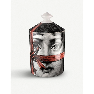 Fornasetti Regalo Flora Scented Candle With Lid In Black,red,white