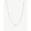BUCHERER FINE JEWELLERY BUCHERER FINE JEWELLERY WOMENS SILVER FLOATING DIAMONDS 18CT WHITE-GOLD AND DIAMOND NECKLACE,26451168