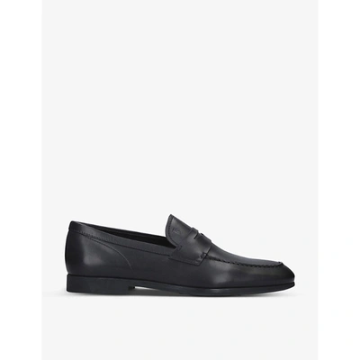 Tod's Gomma Leather Loafers In Black