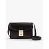 Ted Baker Womens Black Kayleea Luggage Lock-detail Leather Satchel Bag 1 Size