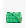 Bottega Veneta Padded Cassette Leather Cross-body Bag In Grass Gold