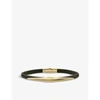 Shaun Leane Arc Yellow Gold-vermeil And Leather Bracelet In Yellow Gold Vermeil