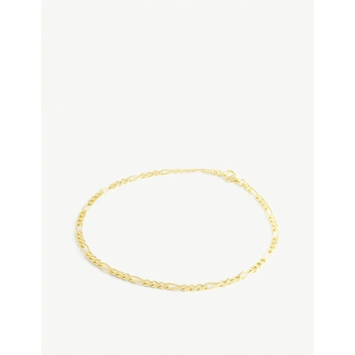 Hermina Athens Grecian Yellow Gold-plated Sterling-silver Anklet