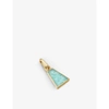 MISSOMA TRIANGLE 18CT YELLOW GOLD-PLATED VERMEIL AND AMAZONITE CLIP-ON PENDANT,R03698708